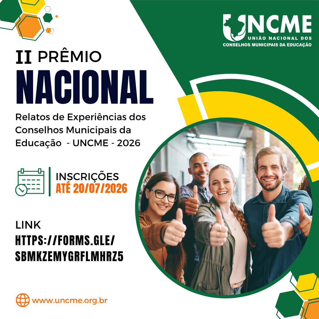 2° Prêmio Nacional Relatos de Experiências dos Conselhos Municipais da Educação – UNCME – 2026