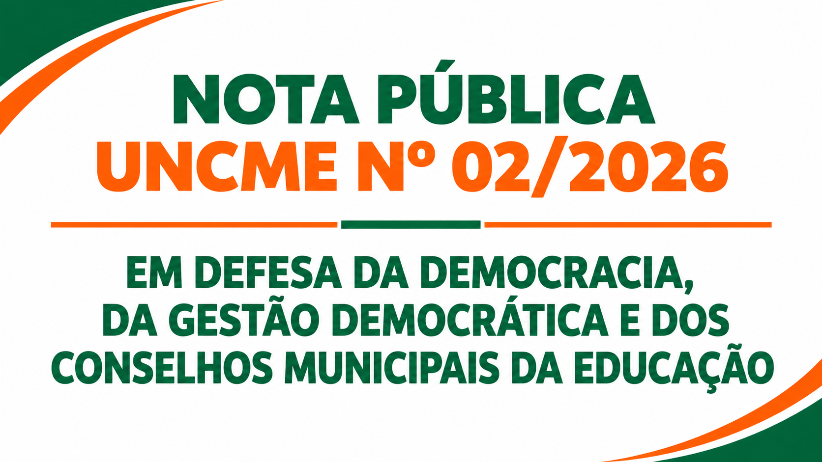 NOTA PÚBLICA UNCME Nº 02/2026